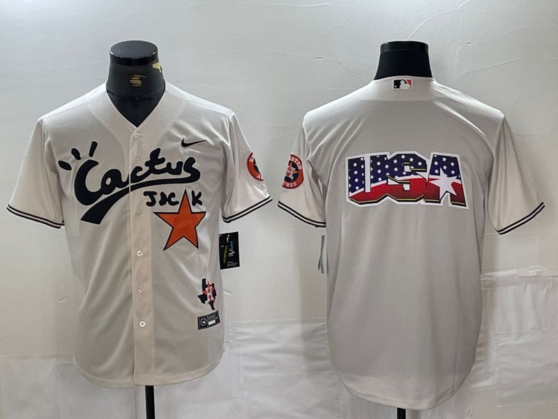 Men Houston Astros blank White Sign Jointly 2024 Nike Game MLB Jersey style 6